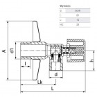 Valvex zaworek pod baterię 1/2 x 3/8 bez filtra
