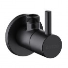 Vedo zaworek pod baterię 1/2 x 3/8 okrągły czarny mat