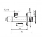 Vedo zaworek z filtrem 1/2 x 1/2