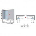 Novellini Aurora 3 parawan 2-częściowy 98x150 cm