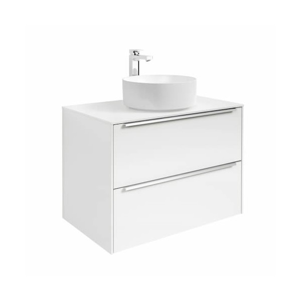 Roca Inspira szafka z blatem 80 cm z 2 szufladami biały połysk A851080806