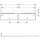 Geberit iCon szafka podumywalkowa 120 cm do 2 umywalek