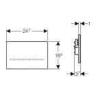 Geberit Sigma 80 elektroniczny przycisk spłukujący 8 cm