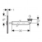 Geberit Duofix zestaw wykończeniowy syfonu podtynkowego stal nierdzewna