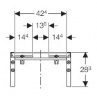 Geberit Duofix Basic zestaw do montażu przyściennego z regulacją