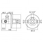 MCM/Daniel zestaw natryskowy podtynkowy z termoregulatorem 9085