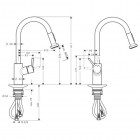 Hansgrohe Talis S Variarc bateria kuchenna z wyciąganą końcówką podokienna 14877000