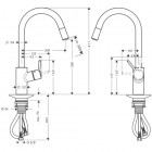 Hansgrohe Talis S Variarc bateria kuchenna podokienna 14872000