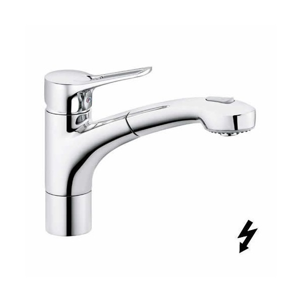 Kludi MX bateria kuchenna z wyciąganą wylewką do bezciśnieniowych podgrzewaczy