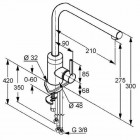 Kludi L-ine bateria kuchenna do bezciśnieniowych urządzeń grzewczych 428190577