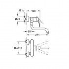 Grohe Eurodisc Cosmopolitan bateria kuchenna ścienna 33772002