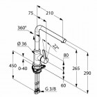 Kludi L-ine S bateria kuchenna 408030575