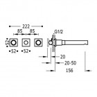 Tres Project Tres bateria kuchenna ścienna wylewka 156 mm czarna 21175101NM