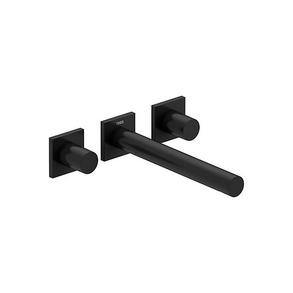 Tres Project Tres bateria kuchenna ścienna wylewka 206 mm czarna 21175201NM