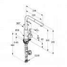Kludi L-ine S bateria kuchenna z wyciąganą wylewką 408518775