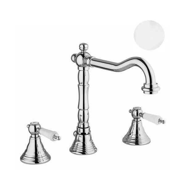 Gaboli Luigi Armonia bateria umywalkowa 3-otworowa retro chrom