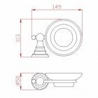 Sapho Diamond mydelniczka szklana chrom