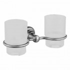 Sapho Diamond kubek szklany podwójny chrom