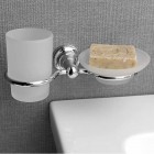 Sapho Diamond mydelniczka + kubek wiszący chrom