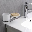Sapho Diamond mydelniczka + kubek wiszący chrom