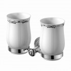 Sapho Astor kubek ceramiczny podwójny chrom