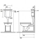 Kerasan Waldorf dolnopłuk z rurą spustową