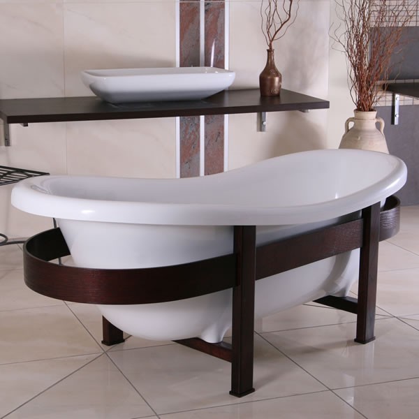 Balexim wanna retro wolnostojąca w oplocie drewnianym 169 cm