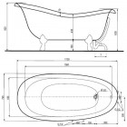 Sanitplast wanna retro Rectime 175 cm