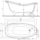 Sanitplast wanna retro Rectime 170 cm