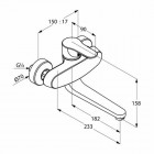 Kludi Objecta bateria kuchenna ścienna 328810575