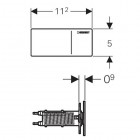 Geberit Sigma Typ 70 przycisk spłukujący 8 cm zdalny