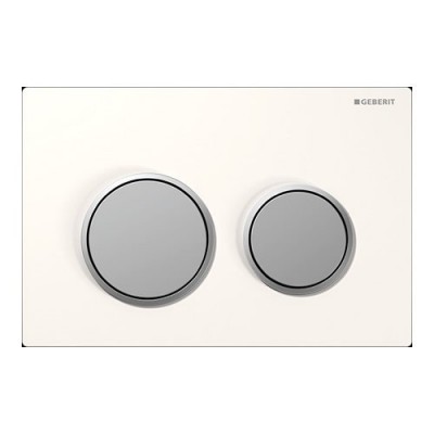 Geberit Omega 20 przycisk spłukujący biały/chrom mat/chrom mat 115085KL1