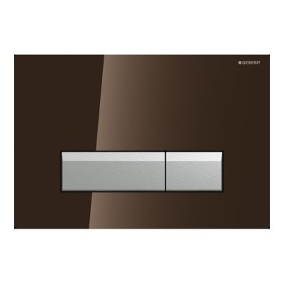 Geberit Sigma 40 przycisk spłukujący do WC z odciągiem białe/szczotkowane aluminium115600KQ1