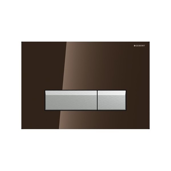 Geberit Sigma 40 przycisk spłukujący do WC z odciągiem białe/szczotkowane aluminium115600KQ1