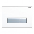 Geberit Sigma 40 przycisk spłukujący do WC z odciągiem białe/szczotkowane aluminium115600KQ1