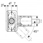 Geberit Zestaw montażowy do odpływu liniowego H65 154152001
