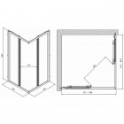 Koło Geo kabina prysznicowa kwadratowa 90 cm 560122003