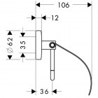 Hansgrohe Logis uchwyt na papier toaletowy z klapką