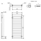 Terma Vivo grzejnik 910x500 mm zasilanie C.O. czarny soft SX