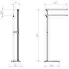 Gedy stojak na ręczniki czarny 7331/CZAR