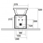 Kerasan Waldorf bidet stojący przedłużony
