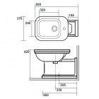 Kerasan Waldorf bidet stojący przedłużony