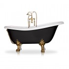 Balexim wanna retro wolnostojąca 147 cm czarna