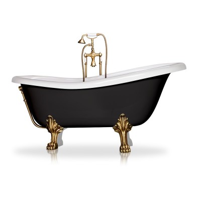 Balexim wanna retro wolnostojąca 158 cm czarna