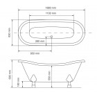 Balexim wanna retro wolnostojąca Nemezis 188 cm