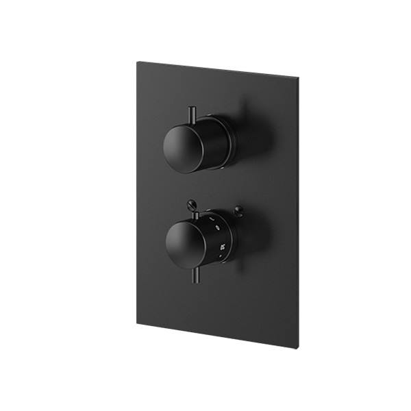 Demm Bateria termostatyczna podtynkowa 2 wyjścia czarny mat 6732YCZ