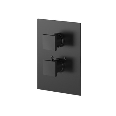 Demm Bateria termostatyczna podtynkowa 2 wyjścia czarny mat 6732JCZ