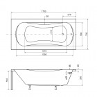 Besco Aria wanna prostokątna 170x70 cm biała