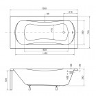 Besco Aria Plus wanna prostokątna 130x70 cm biała