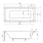 Besco Modern wanna prostokątna 120x70 cm biała